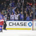 NHL: „Rangers“ privertė „Sharks“ patirti pirmą nesėkmę