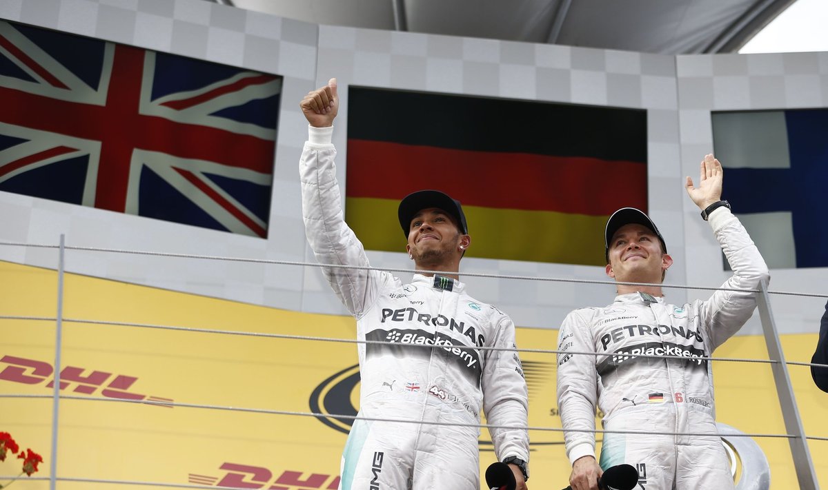 Lewisas Hamiltonas ir Nico Rosbergas 
