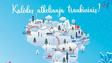 Kalėdos atkeliauja traukiniais: interaktyvus žaidimas ir magiška Kalėdų senelio rezidencija Vilniaus geležinkelio stotyje