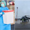 Vilniaus oro uoste leidosi sraigtasparnis su gyvybę gelbstinčiu kroviniu
