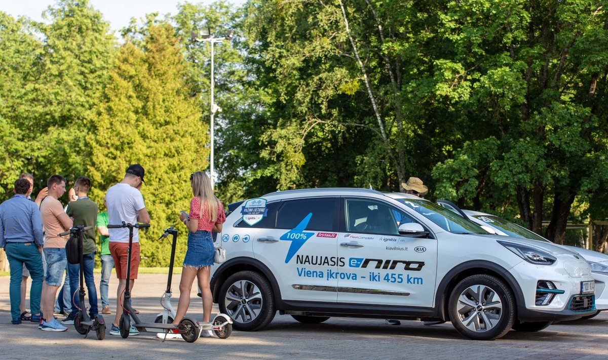 "Kia e-Niro" tapo greičiausiu SUV elektromobilių varžybose. Alvydo Lukoševičiaus nuotr.
