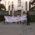 „Femen" aktyvisčių protestas prie Rusijos ambasados Madride