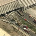 Sunkvežimiui įsirėžus į statomo tilto konstrukciją žuvo žmogus