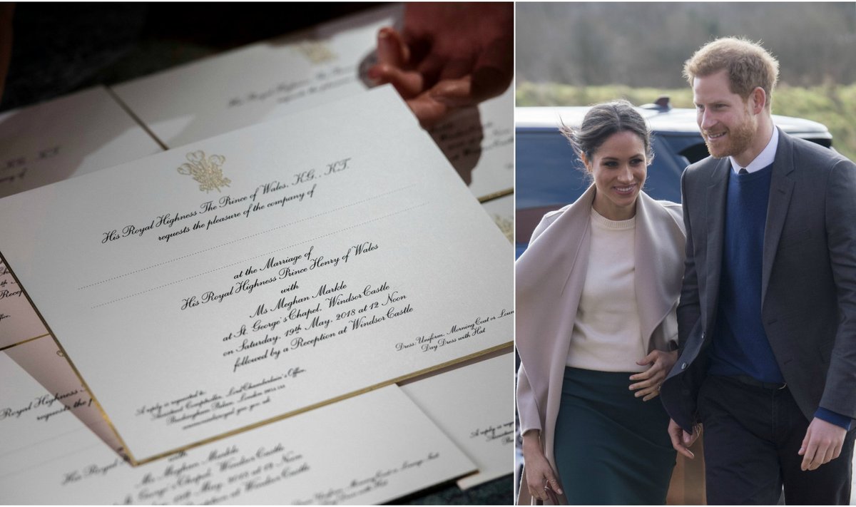 Kvietimai į princo Harry ir Meghan Markle vestuves
