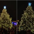 Įžiebta Kalėdų žaliaskarė Rokiškyje sužavėjo miestelėnus natūraliu grožiu ir klasikiniais papuošimais