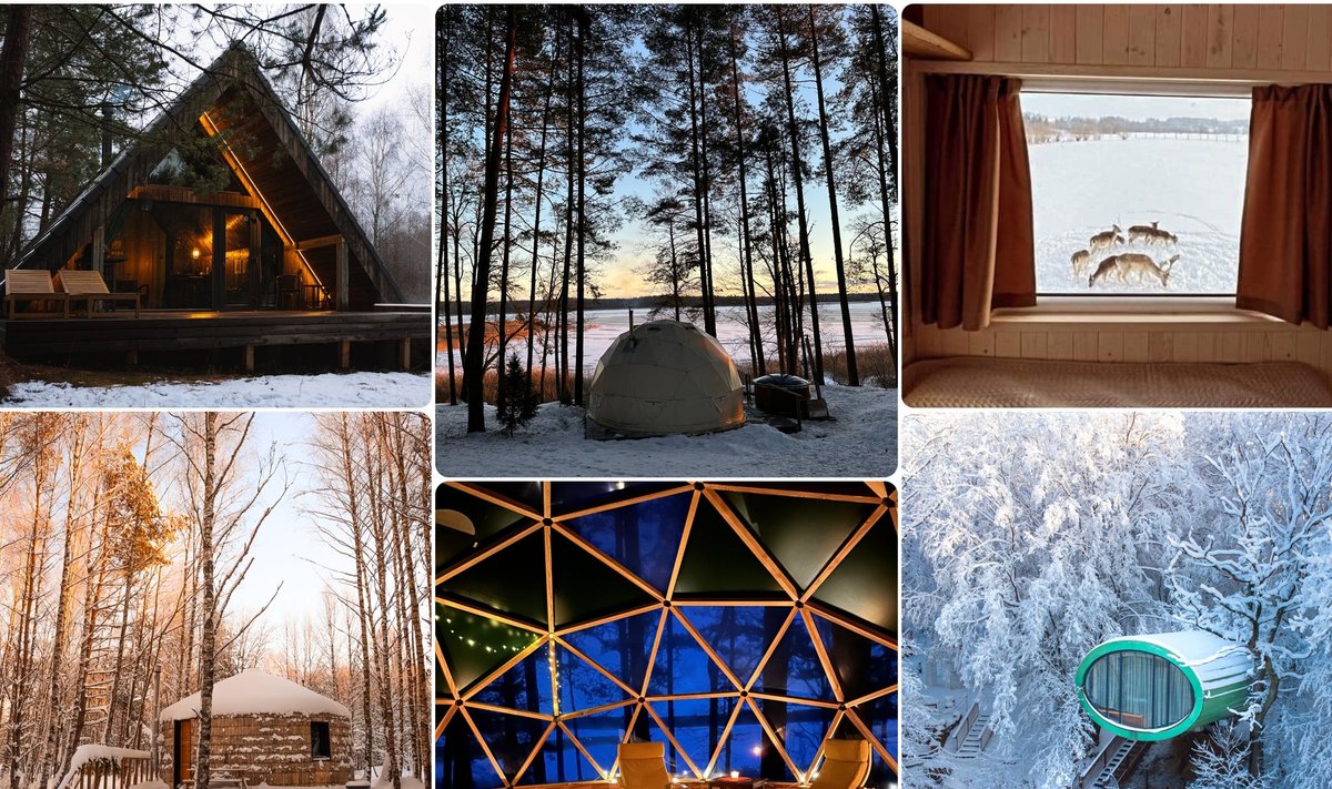 Jaukią nakvynę su gražiausiu žieminiu vaizdu pro langą siūlančios vietos visoje Lietuvoje.