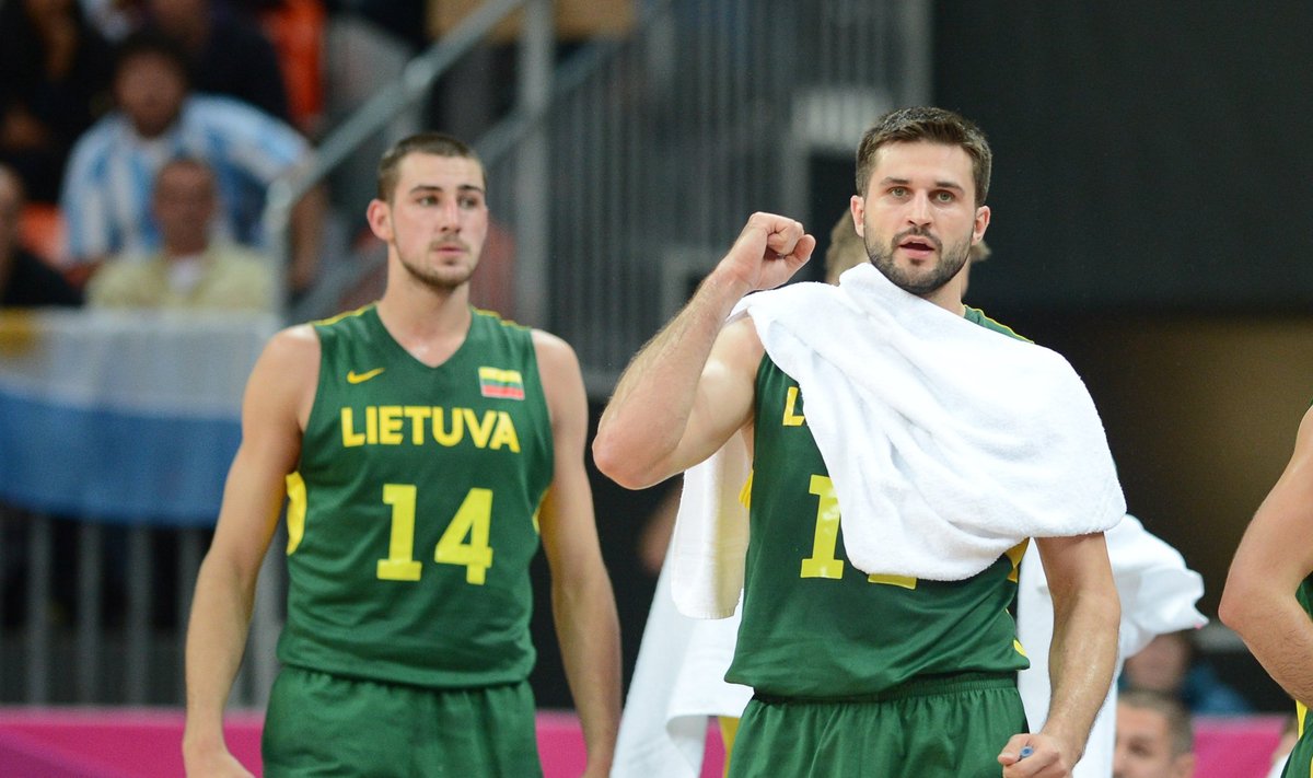 Jonas Valančiūnas ir Linas Kleiza