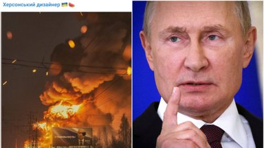 Ar liepsnose paskendusio Putino rinkimininio stendo nuotrauka – tikra?