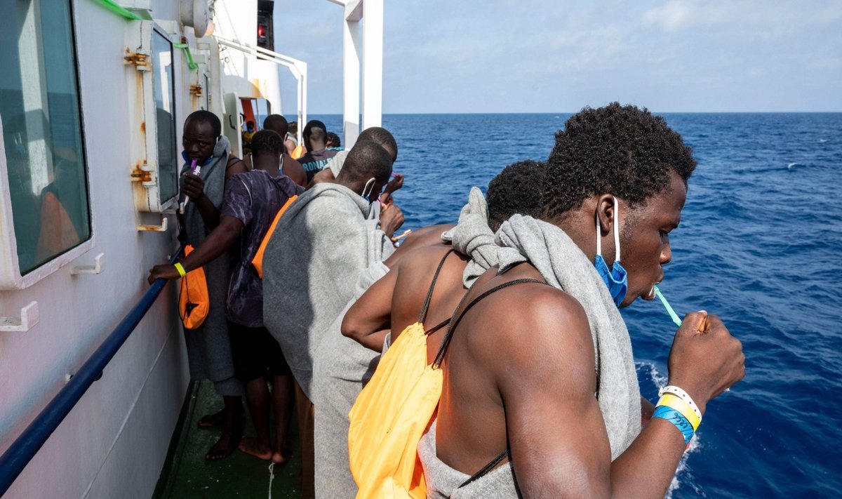 Migrantai laive