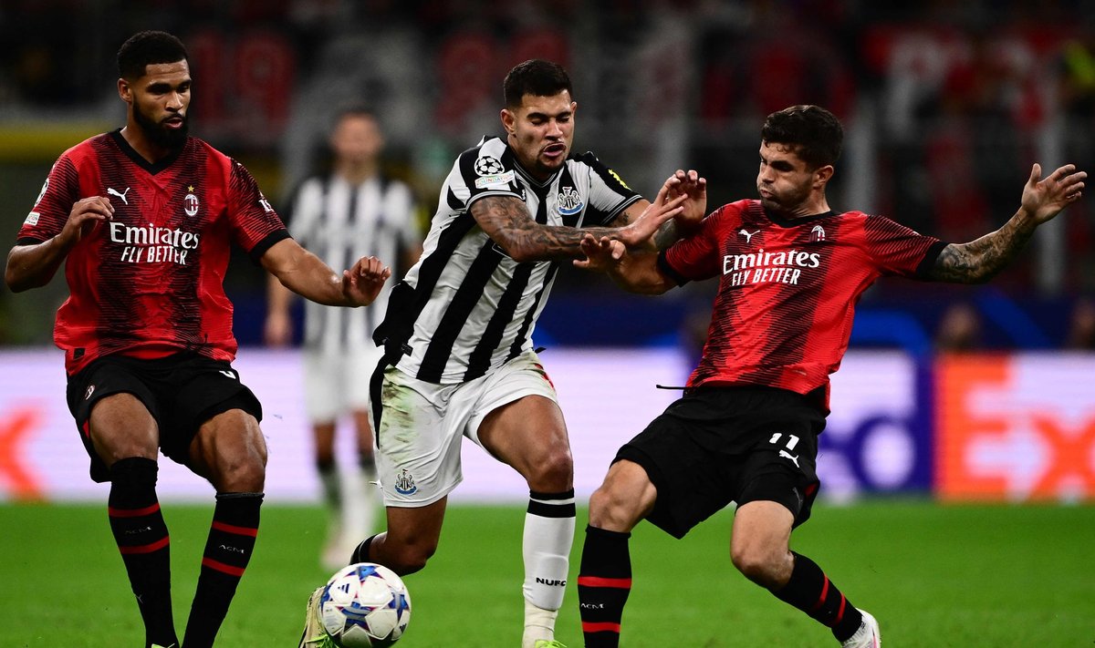 Rungtynių tarp „Newcastle“ ir „AC Milan“ akimirka