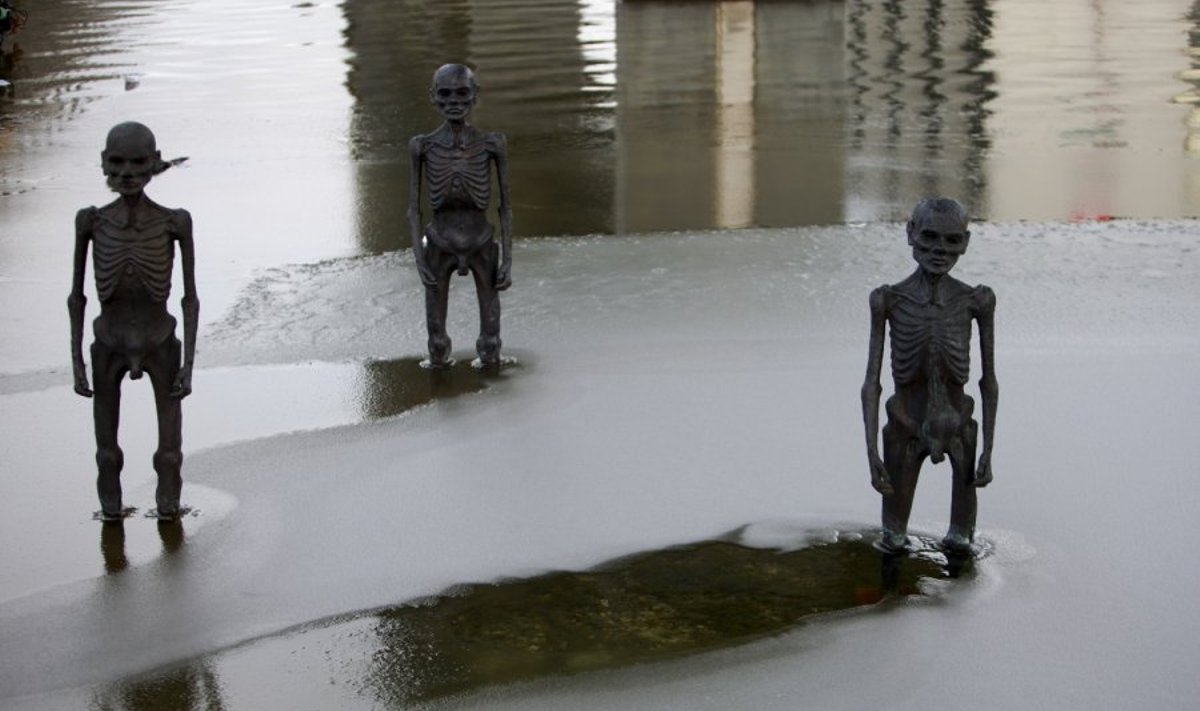 Skulptūros Kopenhagoje, kur vyksta JT Klimato pokyčių konferencija.