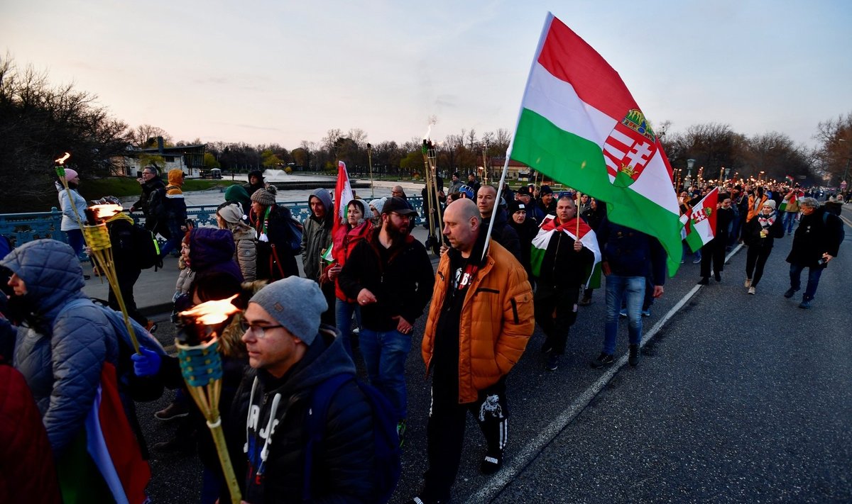 Protestai Vengrijoje