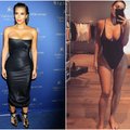 Seksualumą spinduliuojanti K. Kardashian neatsidžiaugia susigrąžintomis kūno formomis