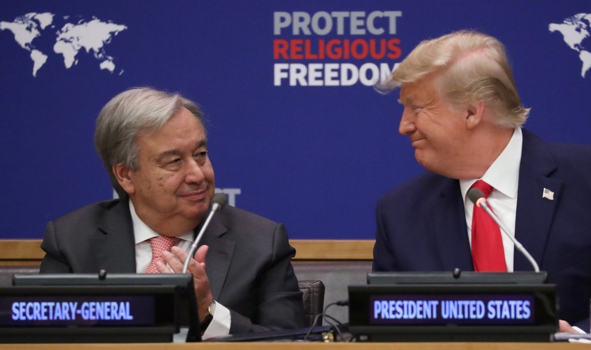 Antonio Guterres ir D.Trumpas