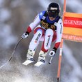 Kalnų slidinėjimo dvikovės rungtyje šveicarė akimirka aplenkė amerikietę