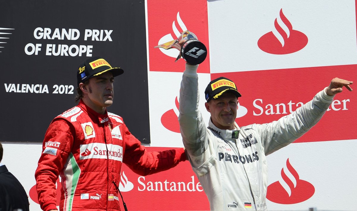 Fernando Alonso ir Michaelis Schumacheris 