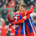 Vokietijos futbolo čempionato lyderis „Bayern“ klubas šventę 18-ą pergalę