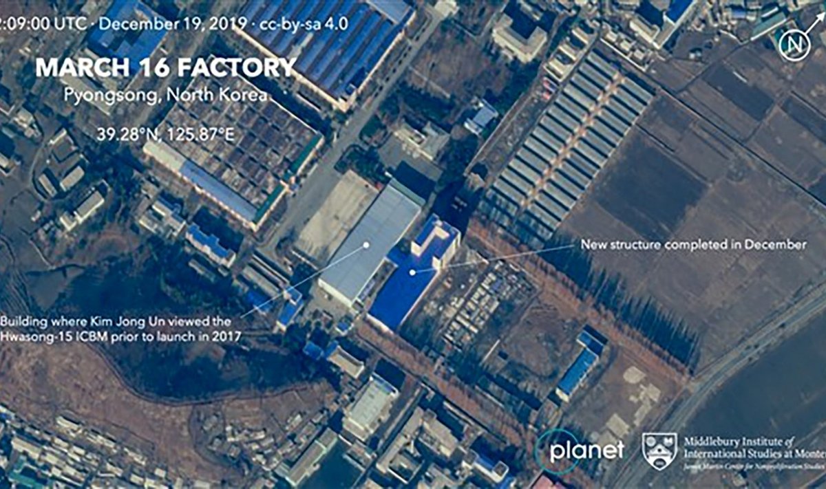 Su Šiaurės Korėjos raketų programa susijusiame komplekse vyksta statybos