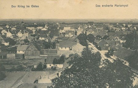 Marijampolės panorama. Pirmojo pasaulinio karo laikų vokiečių atvirukas