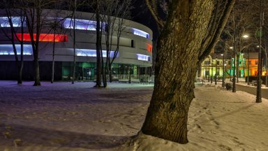 Palangos koncertų salė nušvito tautinės Baltarusijos vėliavos spalvomis