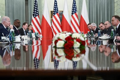 JAV ir Lenkijos vadovų susitikmas