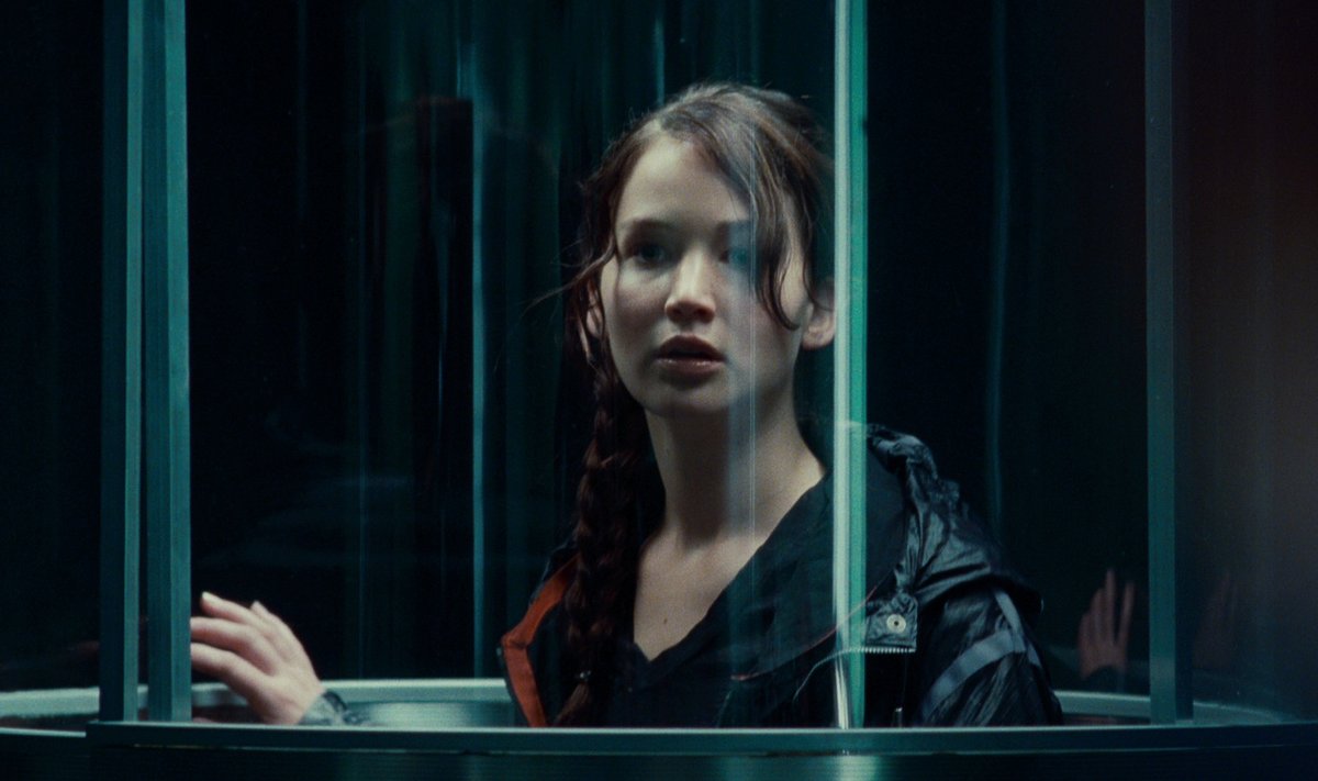 Jennifer Lawrence, kadras iš filmo "Bado žaidynės"
