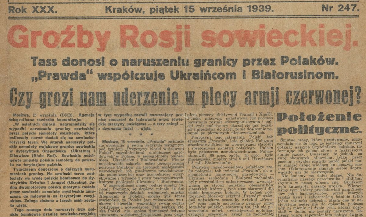 15 września 1939 roku „Ilustrowany Kuryer Codzienny”. Foto: polona.pl