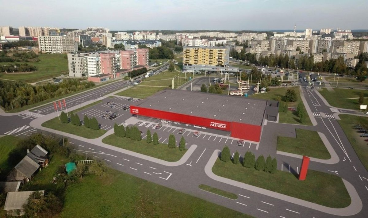 Numatomo prekybos centro Pašilaičiuose vizualizacija // Made in Vilnius nuotr.