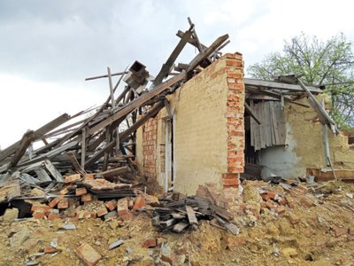 Per okupaciją labiausiai nukentėjo Ukrainos gatvėje esantys namai, jų šeimininkai neremontuoja (Eldorado Butrimo nuotr.)