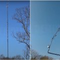 Avarinės būklės seno bokšto griovimo darbai susieti su 5G ryšio bokštų naikinimu