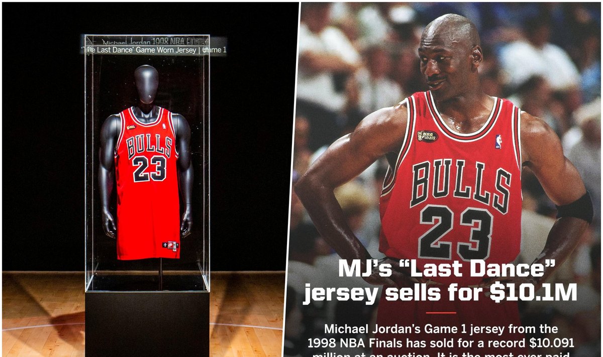 Už rekordinę sumą parduoti Michaelo Jordano marškinėliai