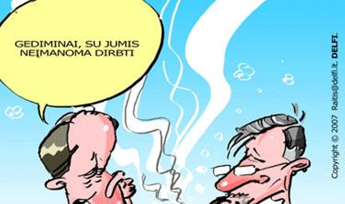 Konservatoriai, A.Kubilius, G.Kirkilas, Vyriausybė, karikatūra