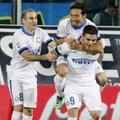 „Inter“ futbolininkai Florencijoje iškovojo svarbią pergalę