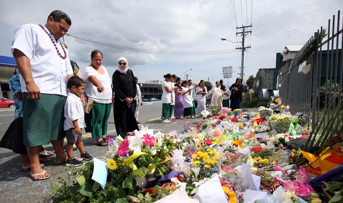 Teroro išpuolio aukų pagerbimas Naujojoje Zelandijoje