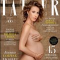 Prieš gimdymą Ksenija Sobčiak dar spėjo nuoga įsiamžinti ant žurnalo viršelio