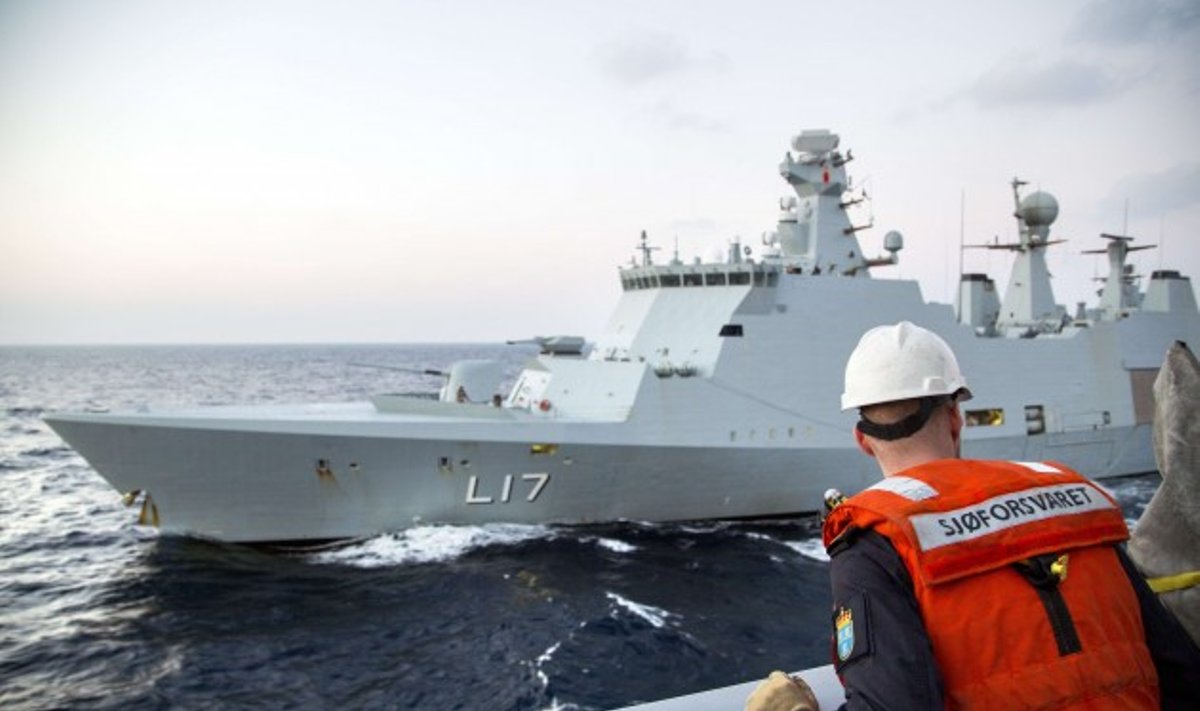 Norvegijos ir Danijos laivai, kurie dalyvaus Sirijos cheminio ginklo išgabenime