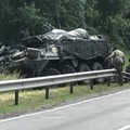 Netoli Prienų – masinė šarvuočių avarija: sužeisti JAV kariai
