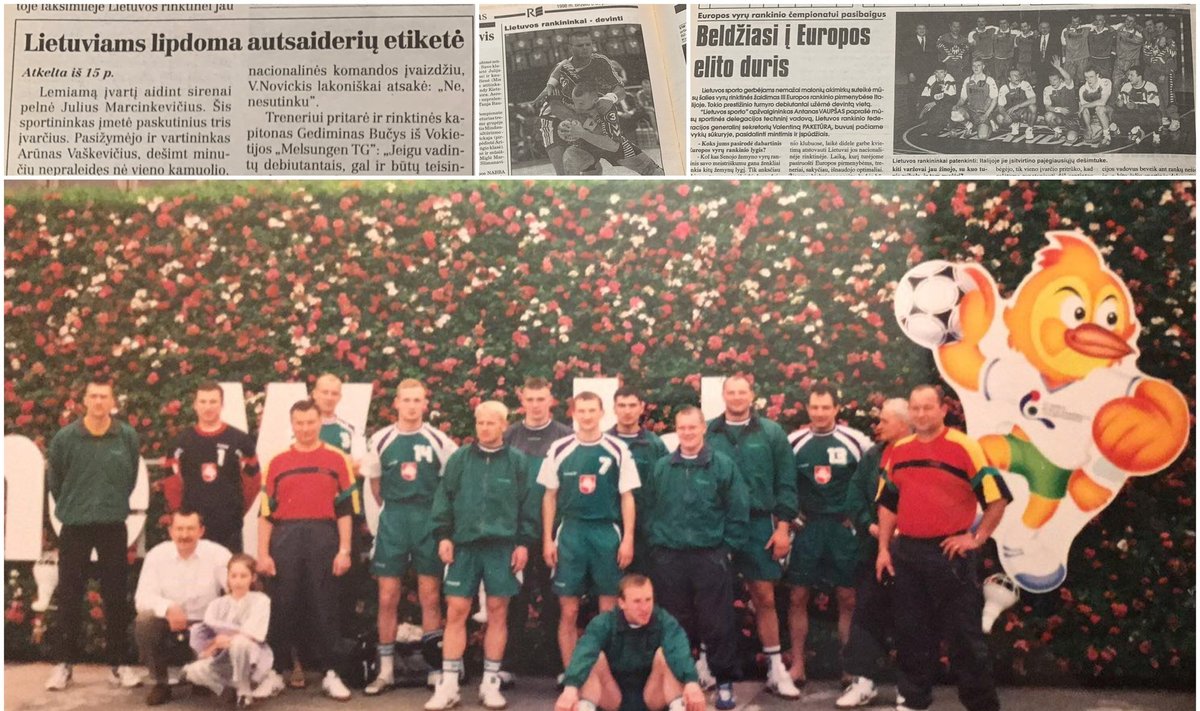 1998 metais šalies laikraščiai skyrė nemažai dėmesio Lietuvos rankinio rinktinės pasirodymui Europos čempionate