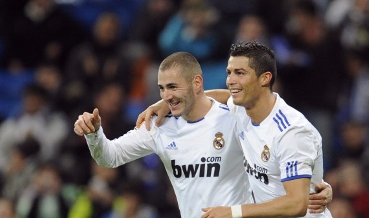 K.Benzema ir C.Ronaldo pelnė po tris įvarčius