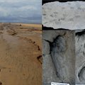 Paplūdimyje jūros bangos atidengė įspūdingą istorinį radinį: 3 km ruože – tūkstančių metų senumo žmonių ir gyvūnų pėdų įspaudai