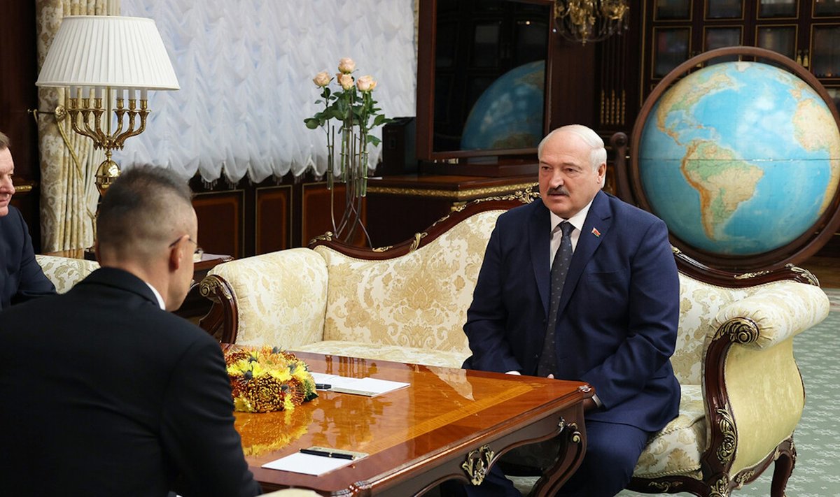 Peteris Szijjarto, Aliaksandras Lukašenka, president.gov.by nuotr.