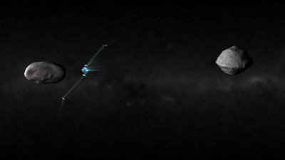 NASA misijos DART metu į asteroidų sistemą Didymos ir Dimorphos trenksis erdvėlaivis.