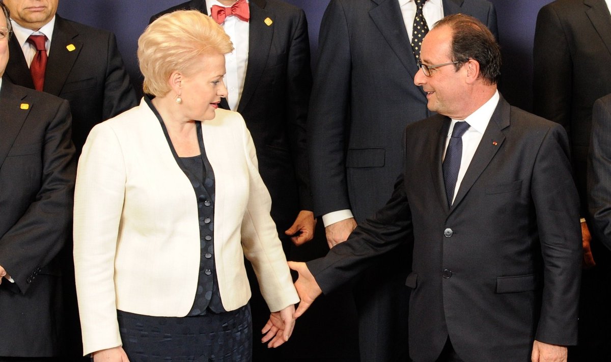 Dalia Grybauskaitė and François Hollande