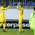 Europos lygos trečias turas prasidėjo Dortmundo klubo žaidėjo P.-E. Aubameyango hat-trick'u Azerbaidžane