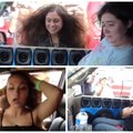 Merginos negali patikėti, ką gali galinga garso sistema automobilyje