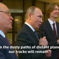 V. Putinas susitikime su studentais niūniavo sovietų kosmonautų himną