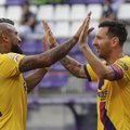 Valjadolide triumfavusi „Barcelona“ išlaiko spaudimą „Real“ turnyro lentelės viršūnėje