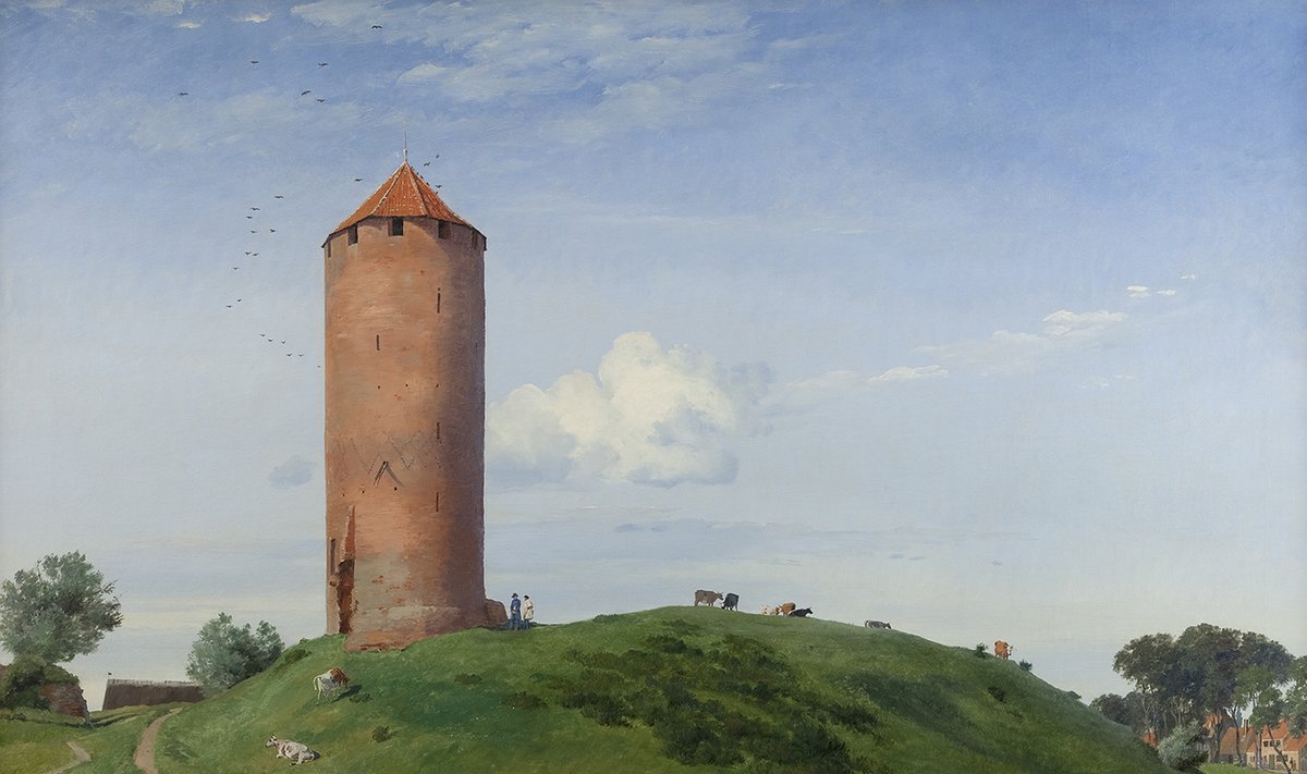 Johan Thomas Lundbye (1818–1848). Žąsies bokštas Vordingborge, Zelandijos saloje,1842