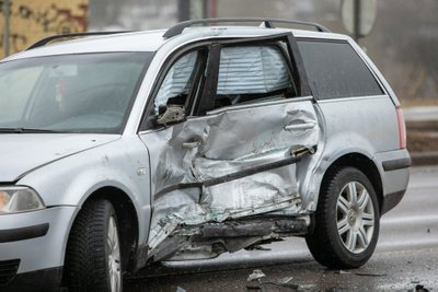 Dviejų automobilių avarija Vilniuje