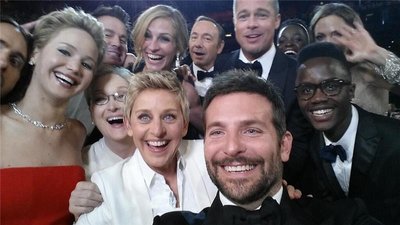 Jaredas Leto, Jennifer Lawrence, Meril Streep, Ellen DeGeneres, Kevinas Spacey, Braddas Pitas, Angelina Jolie, Lupita Neyiong'o, Bradley Cooperis